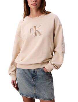 Sudadera Calvin Klein de mujer holgada con logotipo