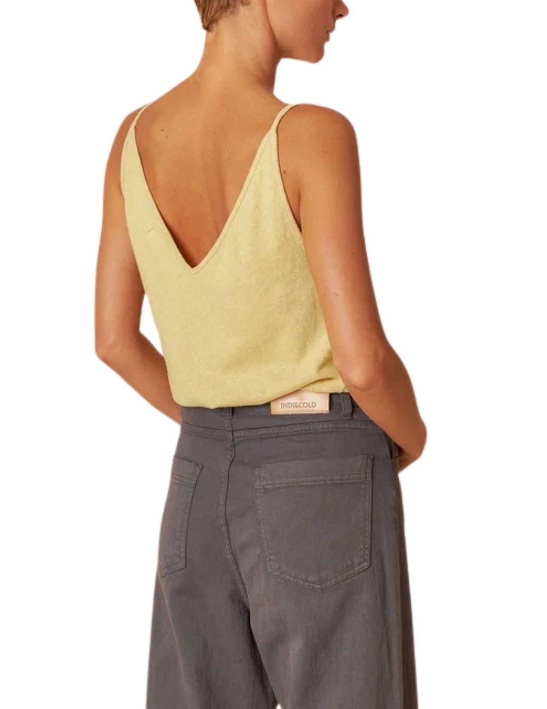Camiseta Indi & Cold de mujer de tirantes y escote a pico