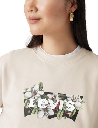 Sudadera Levi's® de cuello redondo para mujer con logotipo