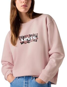 Sudadera Levi's® de cuello redondo para mujer con logotipo