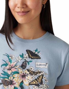 Camiseta Levi's® The Perfect Tee de mujer Lily Dusti Blue