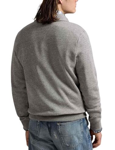Sudadera Polo Ralph Lauren sudadera gris con media cremaller