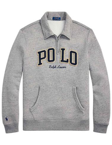 Sudadera Polo Ralph Lauren sudadera gris con media cremaller