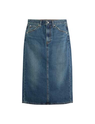 Falda Levi's® 724 de mujer Back Slit Skirt largo midi
