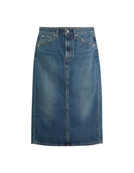 Falda Levi's® 724 de mujer Back Slit Skirt largo midi