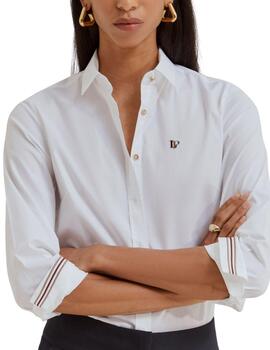 Camisa clásica blanca Lion of Porches de algodón para mujer