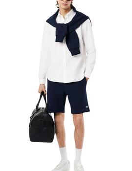 Camisa Lacoste de oxford de algodón liso de hombre