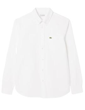 Camisa Lacoste de oxford de algodón liso de hombre