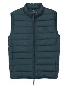Chaleco Lion of Porches acolchado con cuello alto en verde