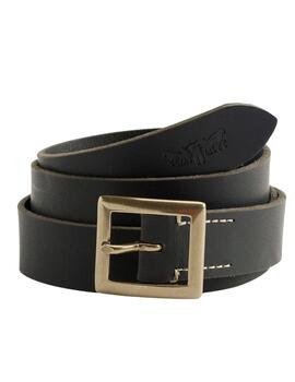 Cinturón Levi's® Casey de cuero unisex en negro