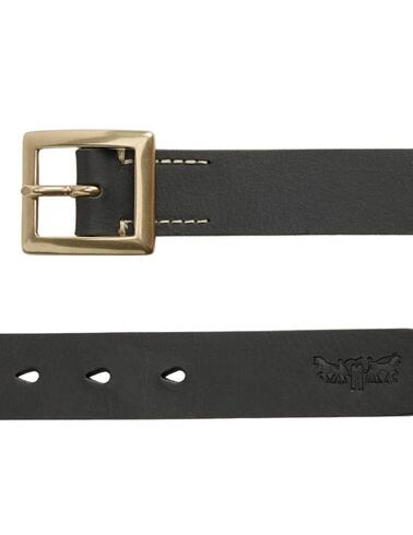 Cinturón Levi's® Casey de cuero unisex en negro