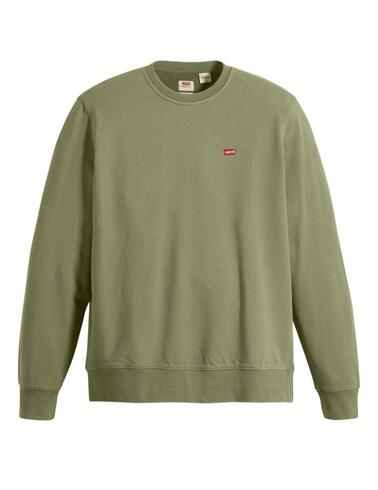 Levis sudadera basica cuello redondo verde hombre