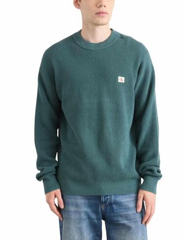Jersey Calvin Klein de cuello redondo en algodón para hombre