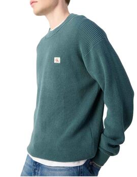 Jersey Calvin Klein de cuello redondo en algodón para hombre