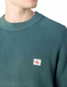 Jersey Calvin Klein de cuello redondo en algodón para hombre