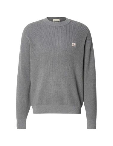 Jersey Calvin Klein de cuello redondo de hombre en gris