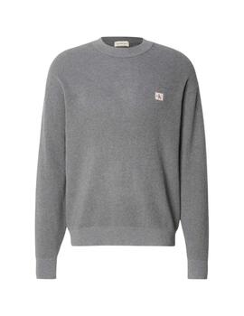 Jersey Calvin Klein de cuello redondo de hombre en gris