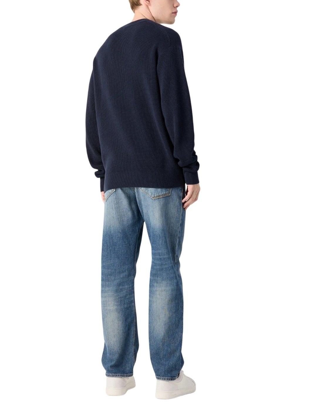 Jersey Calvin Klein de cuello redondo de hombre en marino