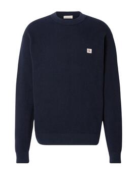 Jersey Calvin Klein de cuello redondo de hombre en marino