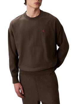 Sudadera Calvin Klein básica de cuello redondo de hombre