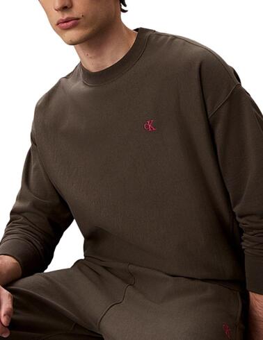 Sudadera Calvin Klein básica de cuello redondo de hombre