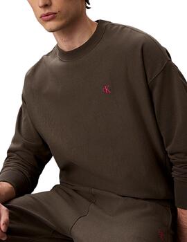 Sudadera Calvin Klein básica de cuello redondo de hombre