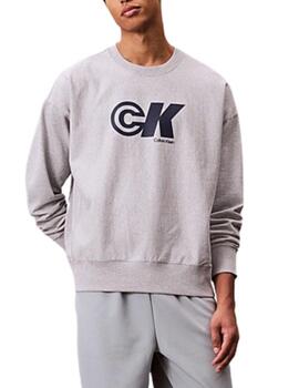Sudadera Calvin Klein básica de cuello redondo de hombre