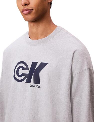 Sudadera Calvin Klein básica de cuello redondo de hombre