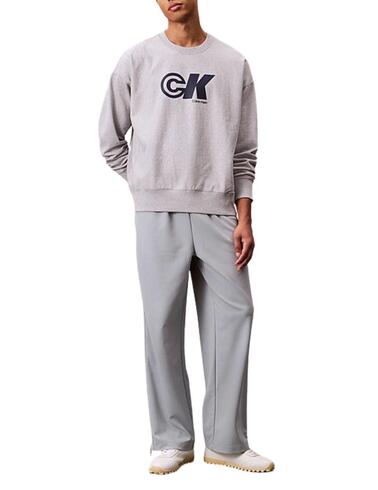Sudadera Calvin Klein básica de cuello redondo de hombre