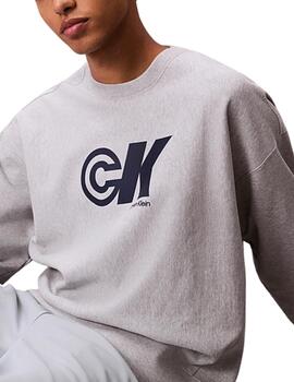 Sudadera Calvin Klein básica de cuello redondo de hombre