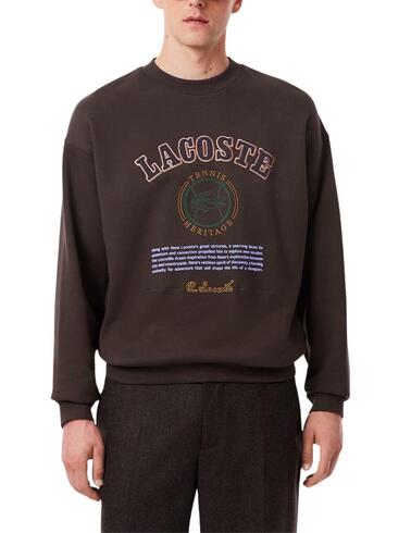 Sudadera Lacoste de cuello redondo con logo en el pecho
