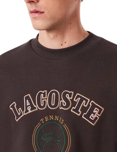 Sudadera Lacoste de cuello redondo con logo en el pecho