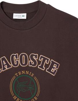 Sudadera Lacoste de cuello redondo con logo en el pecho