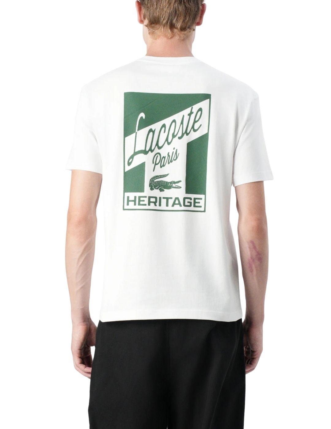 Camiseta Lacoste de hombre en blanco de manga corta