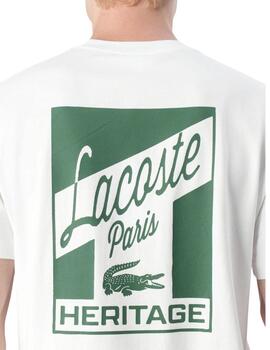 Camiseta Lacoste de hombre en blanco de manga corta