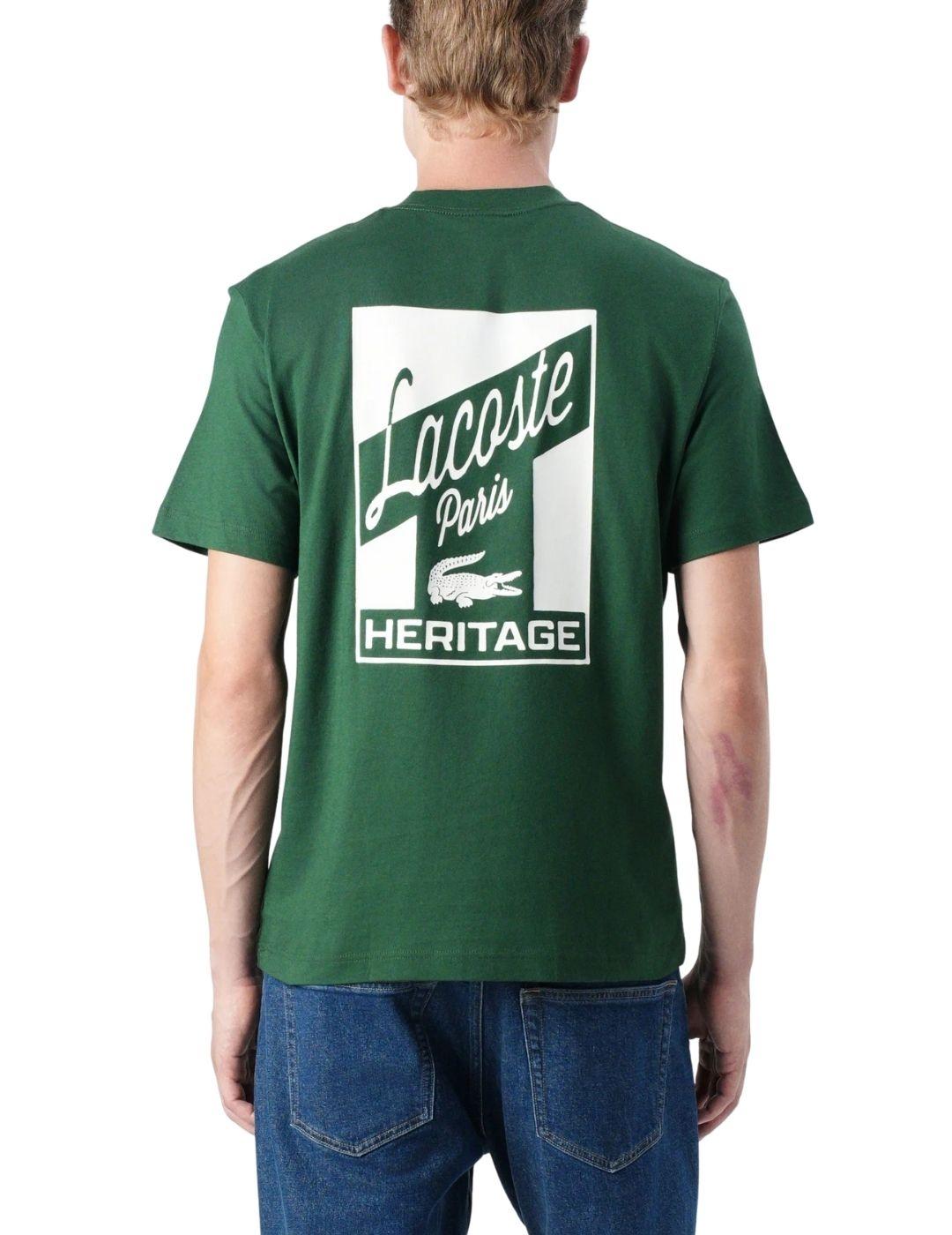 Camiseta Lacoste de hombre en verde de manga corta