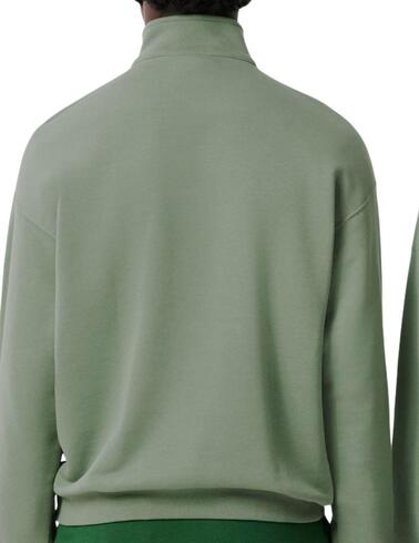 Sudadera Lacoste de media cremallera verde unisex