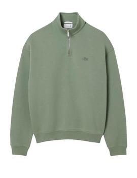 Sudadera Lacoste de media cremallera verde unisex