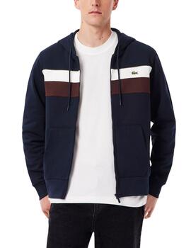 Sudadera Lacoste con cremallera en  color block para hombre