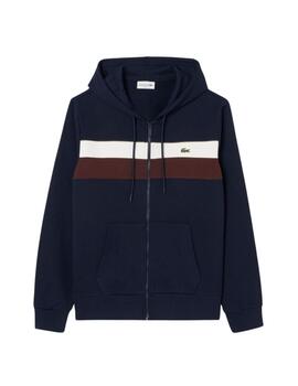 Sudadera Lacoste con cremallera en  color block para hombre