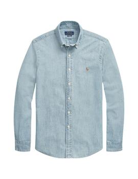 Camisa Polo Ralph Lauren de chambray slim fit manga larga