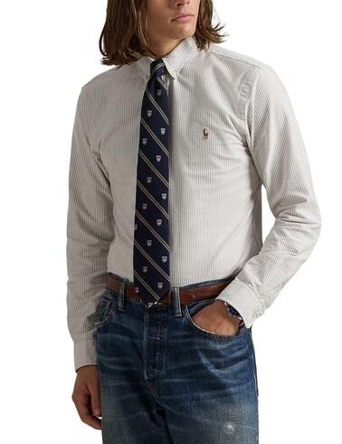 Camisa Polo Ralph Lauren de oxford slim fit de rayas