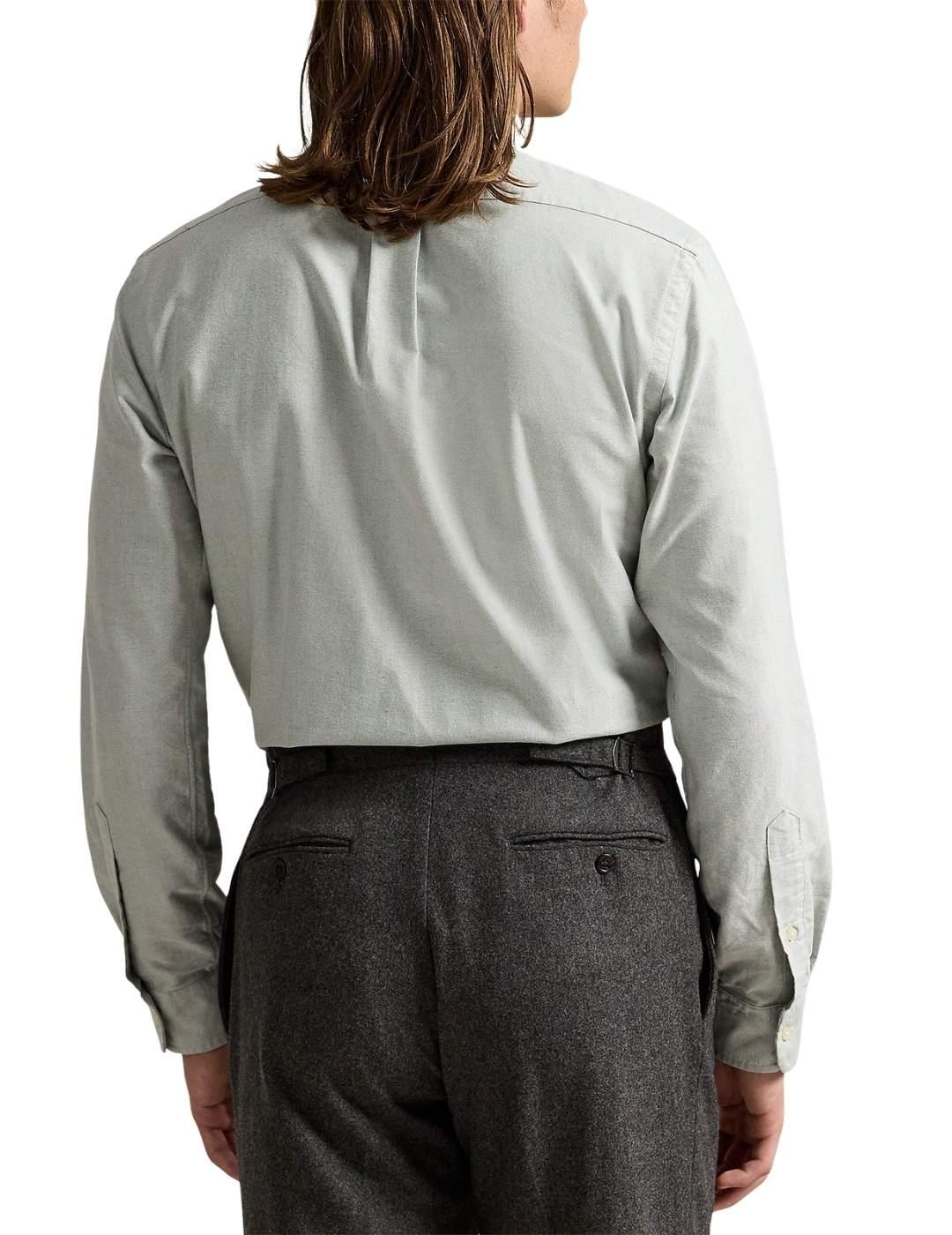 Camisa Polo Ralph Lauren de oxford slim fit en gris hombre