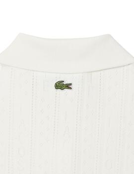 Polo de pointelle de corte ajustado L.12.D con detalles