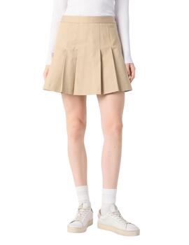 Falda Lacoste plisada en beige de mujer