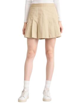 Falda Lacoste plisada en beige de mujer