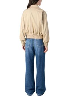Cazadora Lacoste Bomber en beige de mujer