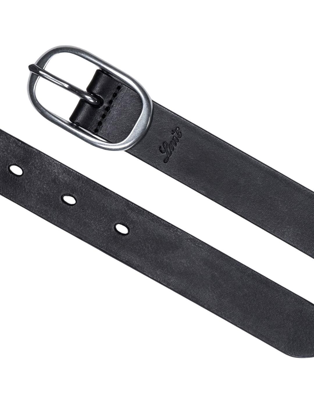 Cinturón Levi's® nCharlie Belt negro hebilla redondeada