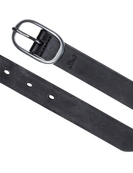 Cinturón Levi's® nCharlie Belt negro hebilla redondeada