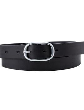 Cinturón Levi's® nCharlie Belt negro hebilla redondeada